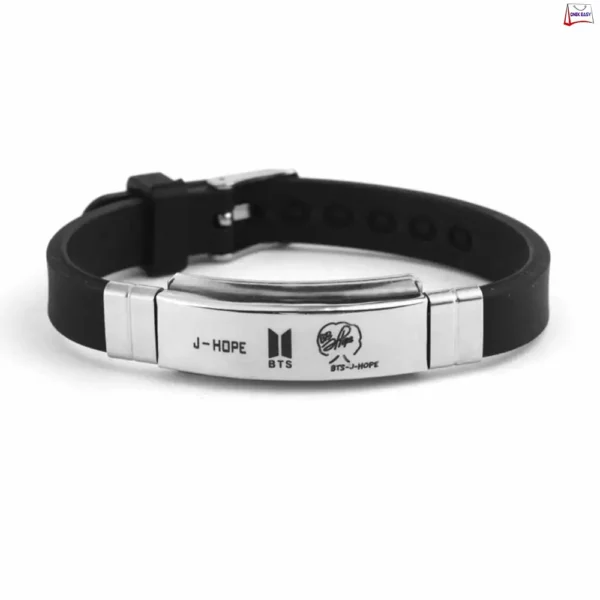 Bracelet BTS En Acier Titane Ajustable - Accessoire Fan K-pop, Cadeau Idéal Pour Les ARMY