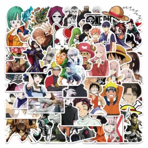 50PCS Classical Anime Graffiti Stickers For Laptop Skateboard Decal Stickers P1