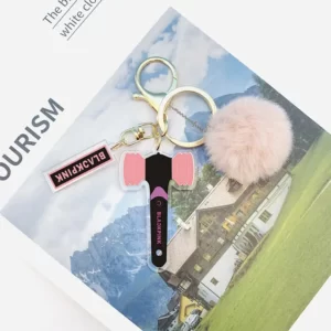 BLACKPINK Key Ring With Soft Fluffy Puff Ball