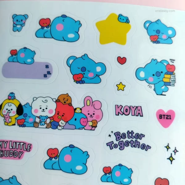 BTS Cute BT21 Cartoon Stickers Koya P2