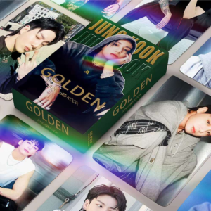 Jung Kook 55Pcs Box Golden Album Holographic Laser Lomocards P1