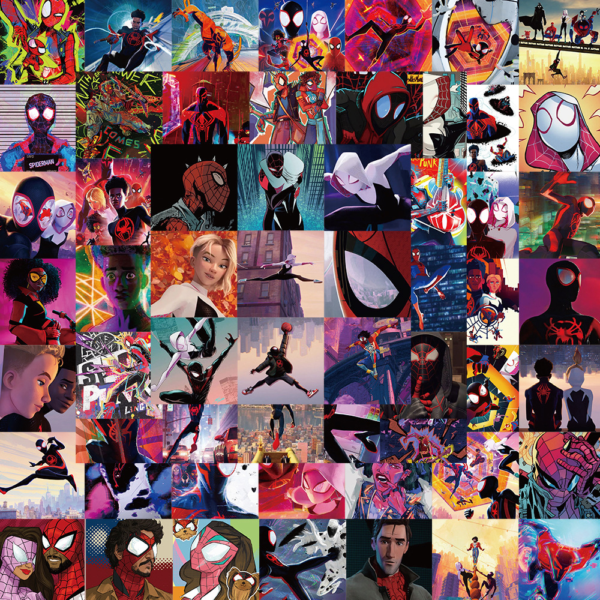 50PcsSet Spider-Man Pattern Stickers PVC Across the Spider-Verse Lapto (5)