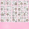 Cute Kawaii Stickers 20 Sheets Pink V2