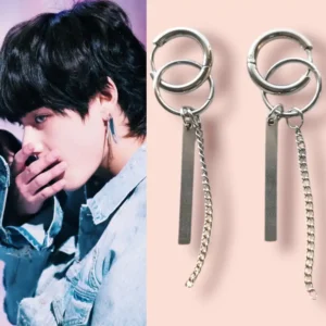 KPOP Idol BTS Taehyung V Earrings Fake Love for Women