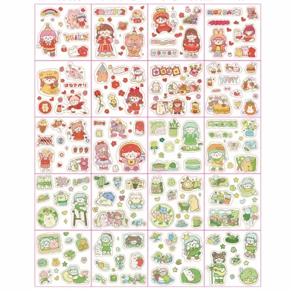 Kawaii Cute Bloom Stickers 20 Sheets