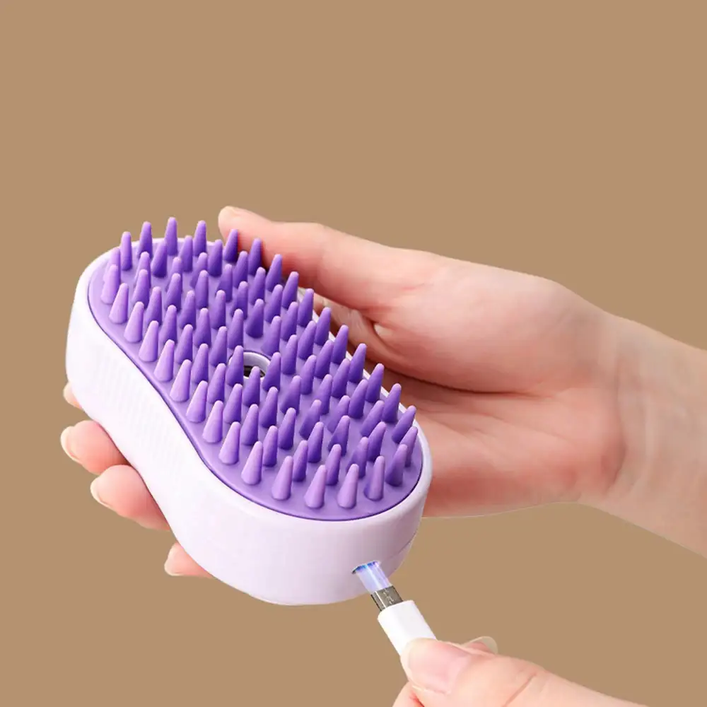3-in-1 Dog Hair Brush Cat Hair Brush Electric Pet Cleaning Brush Steam Spr (8)