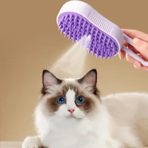 3-in-1 Dog Hair Brush Cat Hair Brush Electric Pet Cleaning Brush Steam Spray B