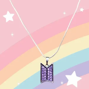 BTS Purple Logo Galaxy Necklace 3