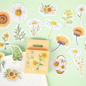 46PCS Daisy and Sunflower Journal Stickers