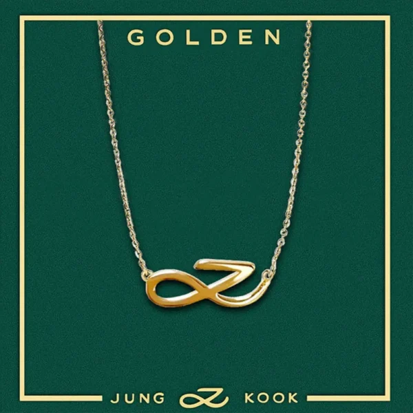 BTS JUNGKOOK GOLDEN PENDANT NECKLACE LIMITED COLLECTION P1