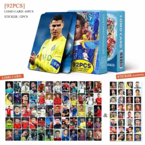 92PCS BOX Cristiano Ronaldo Album Lomo Cards Photocards Stickers Postcards Series P1