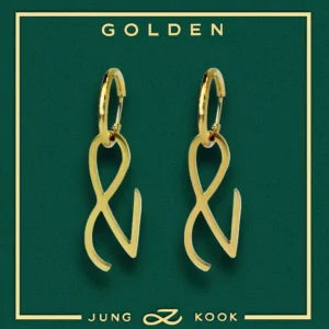 BTS JUNGKOOK GOLDEN EARRINGS LIMITED COLLECTION 1