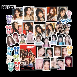 40Pcs/Set K-POP TWICE Nayeon Jeongyeon Momo Sana Jihyo Mina Dahyun Chaeyoung Tzuyu Concept Stickers