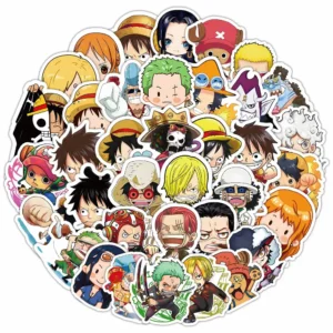 50PCS Vintage ONE PIECE Anime Stickers for Kids Toy DIY Laptop Skateboard Car Kawaii Cartoon Decoration Sticker Decals