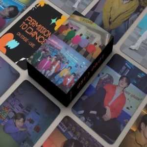 55pcs/box Kpop BTS PERMISSION TO DANCE ON STAGE LIVE JIN JHOPE JUNGKOOK V JIMIN SUGA RM Lomocards Photocards