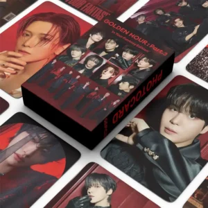 55pcs/box Kpop ATEEZ GOLDEN HOUR San Seonghwa Hongjoong Yunho Mingi Wooyoung Seong Hwa Jongho Lomocards Photocard