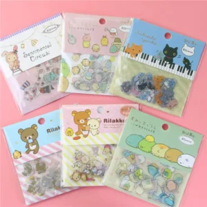80 PCS Pack Corner Easily Bear Sticker Pack Sticker Stationery Kit For Kids DIY Decorative Stickers Notebook