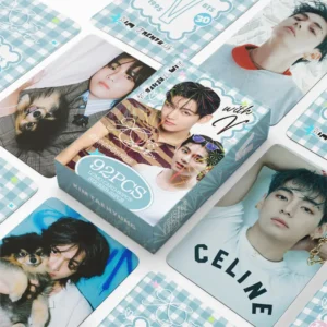92pcs/box Kpop BTS V Taehyung Bangtan Boys Photocards Stickers