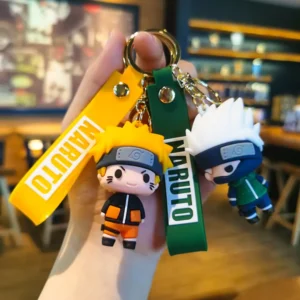Anime Naruto Keychain Cute Doll Pendant Fashion Props Figure Keyring Sasuke Kakashi Action Figures Men Women Bag Pendant