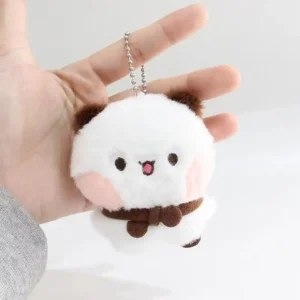 Kawaii Plush Cute Bubu Keychain Adorable Embroidered Pendant for School Bag, Keyrings & Backpack Decoration Gift for Friends