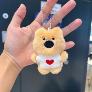 Kawaii Plush Cute Puppy Keychain Adorable Embroidered Pendant for School Bag, Keyrings & Backpack Decoration Gift for Friends
