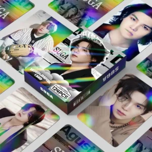 KPOP 124pcs/box BTS SUGA Laser Photocards Lomocards