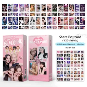 KPOP BLACKPINK Postcard 420 Pcs Set Lomo Cards Album Stickers Photocards