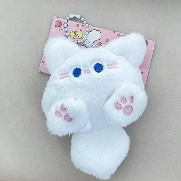 Long Tailed Cat Plush White