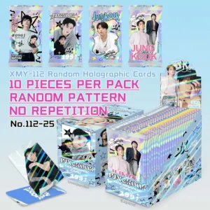 10PCS/PACK Random BTS Jung Kook Holographic Photocards Rare Laser No Repetition Cards