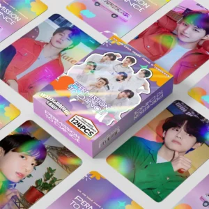 BTS 124pcs/box Bangtan Boys PERMISSION to DANCE Laser Photocards RM, Jin, SUGA, j-Hope, Jimin, V, Jung Kook Lomocards Stickers