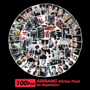 100Pcs/Set K-POP BTS ARIRANG Bangtan Boys JIN JHOPE JUNGKOOK V JIMIN SUGA RM Decorative Luggage Waterproof Stickers
