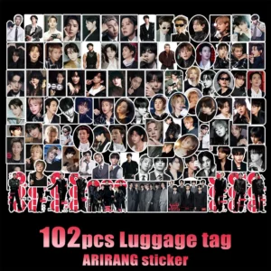 102Pcs/Set K-POP BTS ARIRANG Bangtan Boys JIN JHOPE JUNGKOOK V JIMIN SUGA RM Decorative Luggage Waterproof Stickers