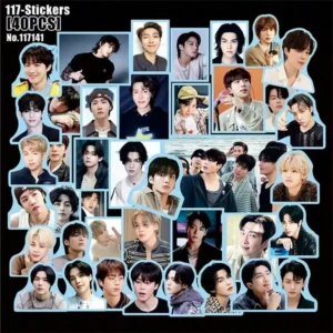 40Pcs/Set K-POP BTS Bangtan Boys 2026 JIN J HOPE JUNGKOOK V JIMIN SUGA RM Decorative Luggage Waterproof Stickers