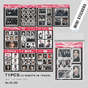 72PCS BTS ARIRANG HOOLIGAN Stickers 10 Sheets Pack RM Jin SUGA J-Hope Jimin V Jung Kook - ARIRANG