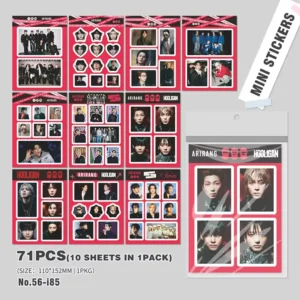 72PCS BTS ARIRANG HOOLIGAN Stickers 10 Sheets Pack RM Jin SUGA J-Hope Jimin V Jung Kook - HOOLIGAN