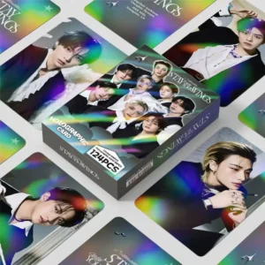 KPOP/124pcs box Stray Kids Stay With Your Wings Laser Photocards Lomocards Stickers Felix Changbin Seungmin Bangchan I.N LeeKnow Han HyunJin Combo Gift