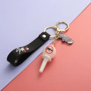 Kpop Stray Kids Cheer Light Keychain Soft Rubber Key Chain Pendant