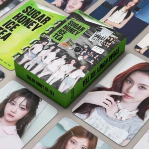 55pcs/box Kpop BABYMONSTER Sugar Honey Ice Tea Ruka Pharita Asa Haram Ahyeon Rora Chiquita Lomocards Photocards
