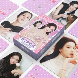 92pcs/box Kpop BLACKPINK JISOO Lomocards Photocards Stickers