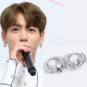BTS Jung Kook Earrings Center Ball Ring Kpop Jewelry Earring